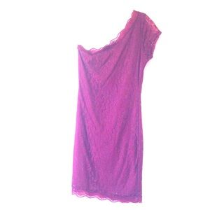 One-Shoulder BodyCon Lace Dress